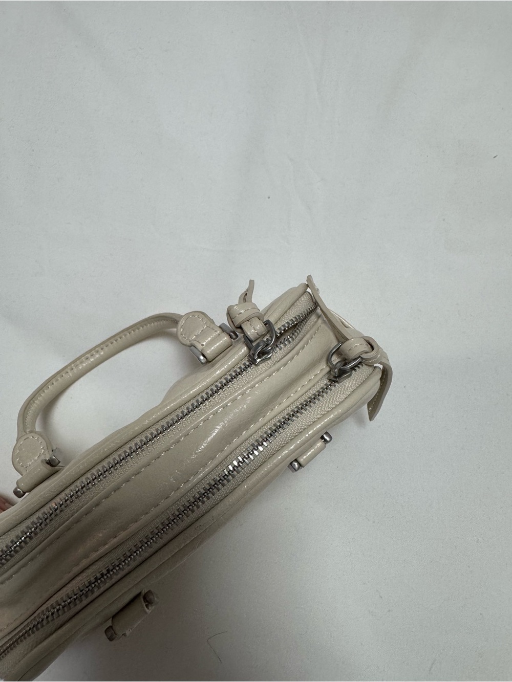 Zara Cream Mini Dome Satchel Bag - Picture 3 of 3